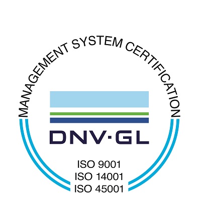 DNV GL ISO 9001 + 14001 + 45001 Cert Mark - 400x400